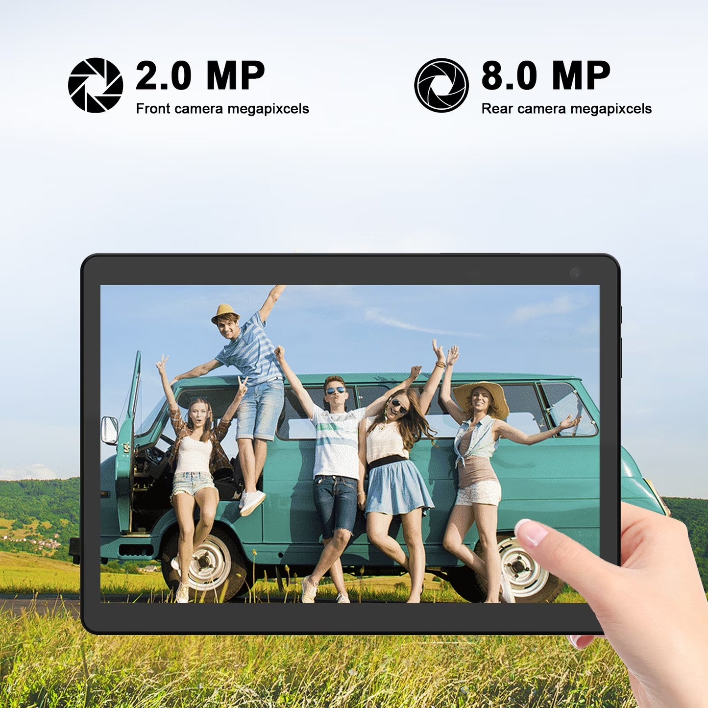 Android 14 Tablet, 10 Inch 2 in 1 Tablets with Keyboard, Mouse, Case, Stylus, 32GB ROM+6GB RAM/1TB Expendable, 8MP Cameras, 1.8Ghz Quad-Core Processor, 6000Mah Battery, 1280*800 FHD 10'' Tablet