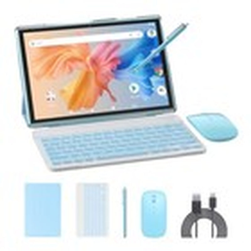 2 in 1 Tablet 10 Inch Android 14 OS Tableta, Tablets with Keyboard, Mouse,