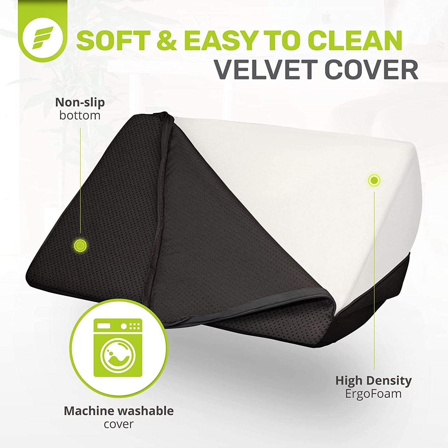 Chiropractor-Endorsed Orthopedic Teardrop Design 2In1 Adjustable under Desk Foot Rest for Lumbar Back Knee Pain (Black)