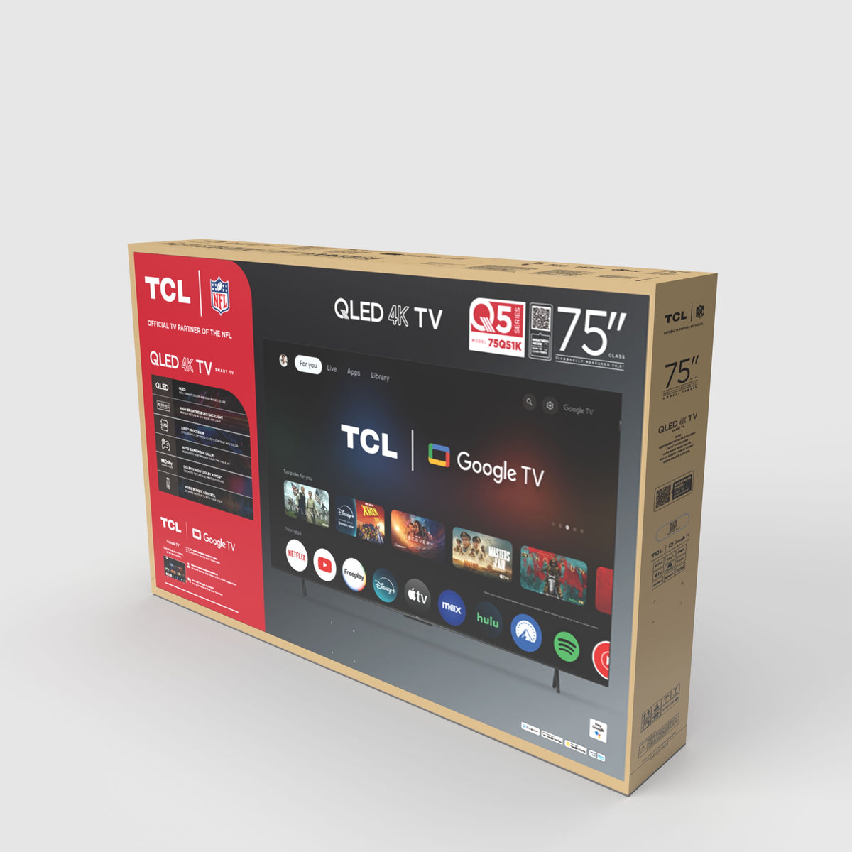 75 Inch Q Series 4K UHD HDR QLED Smart TV with Google TV - 75Q51K