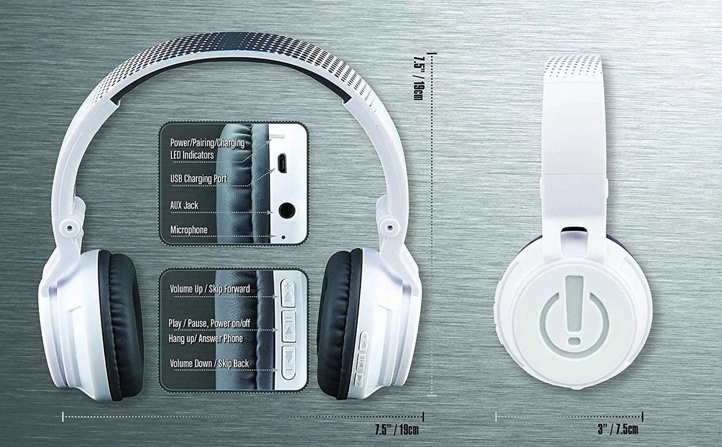 Ekids Wireless Bluetooth Kids Headphones with Microphone