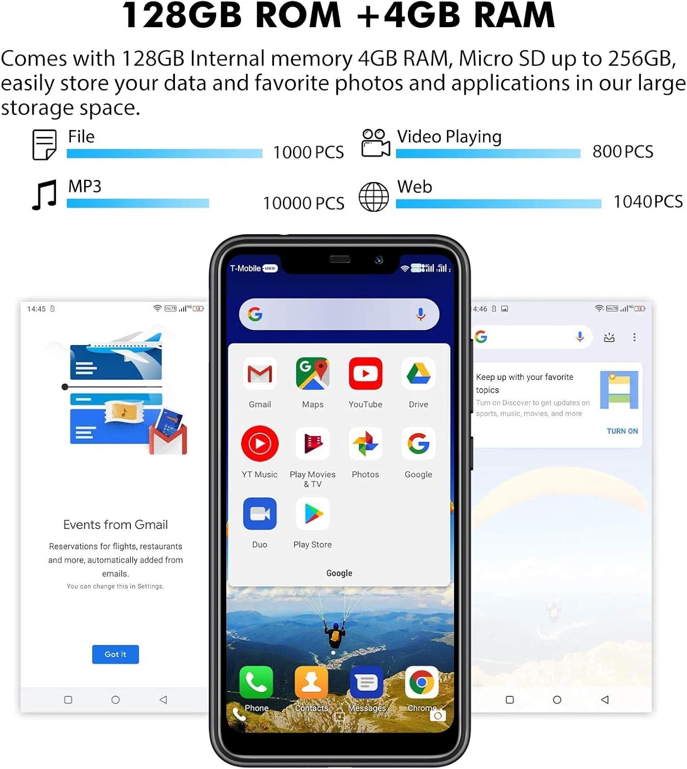 C22 Unlocked Smartphones (2021 New) 128GB/4GB Android 10 Unlocked Cell Phones with Dual Sim 256GB Expandable 5.86'' 4000Mah Face ID + Fingerprint GSM 4G LTE International Phones