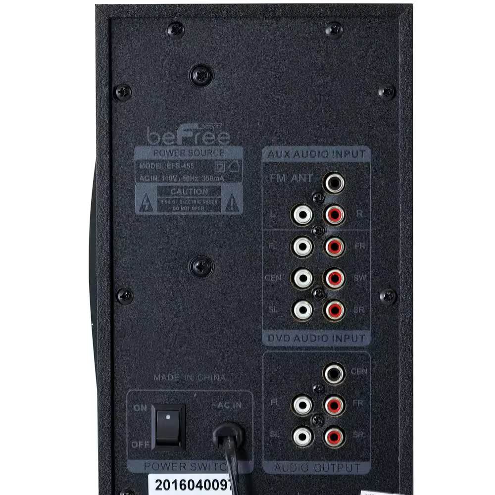 5.1-Channel Surround Sound Bluetooth Speaker System in Black