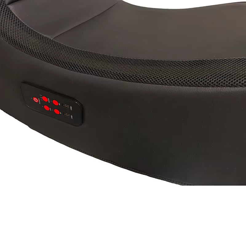 Foldable Gaming Chair with Onboard Speakers, LED Strip Lighting, Bluetooth Music Speakers, Vibration Massage, USB Charging Port