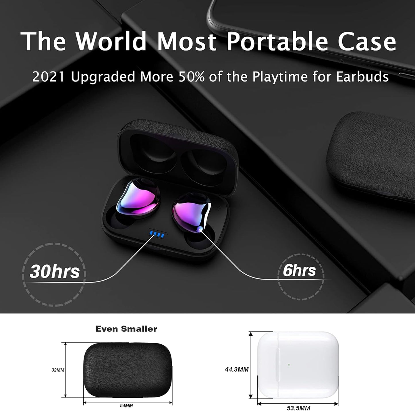 Coolbuds2 True Wireless Bluetooth Earbuds for Small Ears | More Stylish Purple Wireless Earbuds with Premium Acoustics | the Most Portable Charging Case | Aurora Purple
