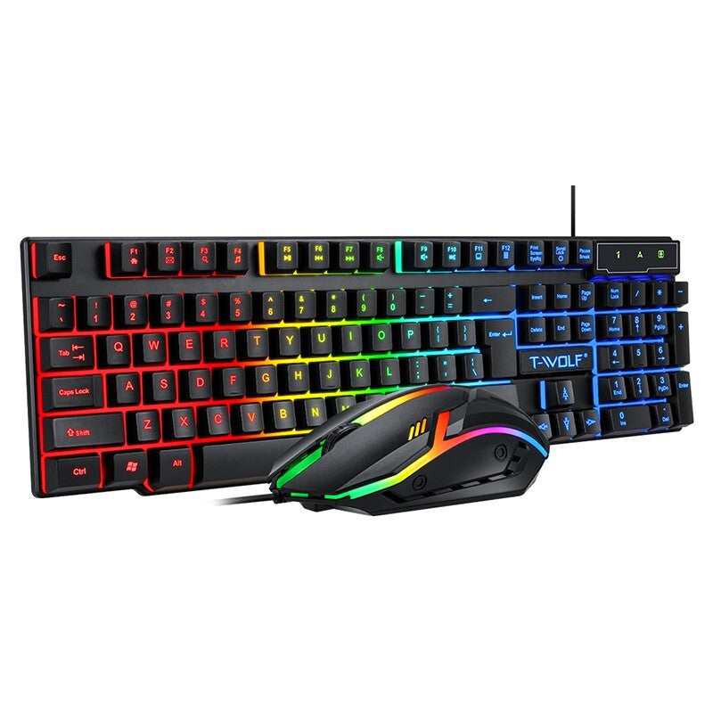 RGB PC Gaming Keyboard Mouse & Headset Set LED Gamer Bundle Mechanical Kits 4IN1