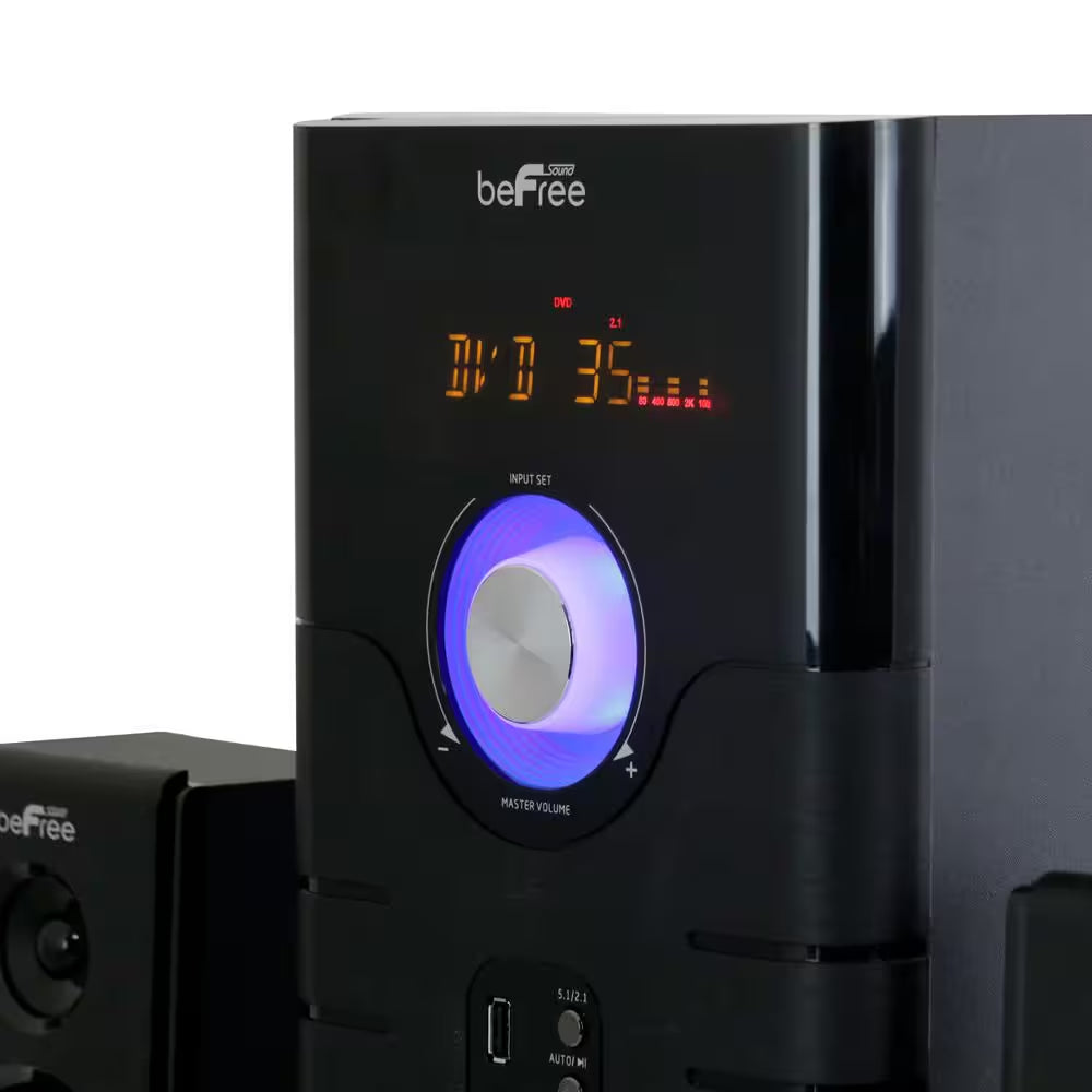 5.1-Channel Bluetooth Surround Sound Speaker System in Blue
