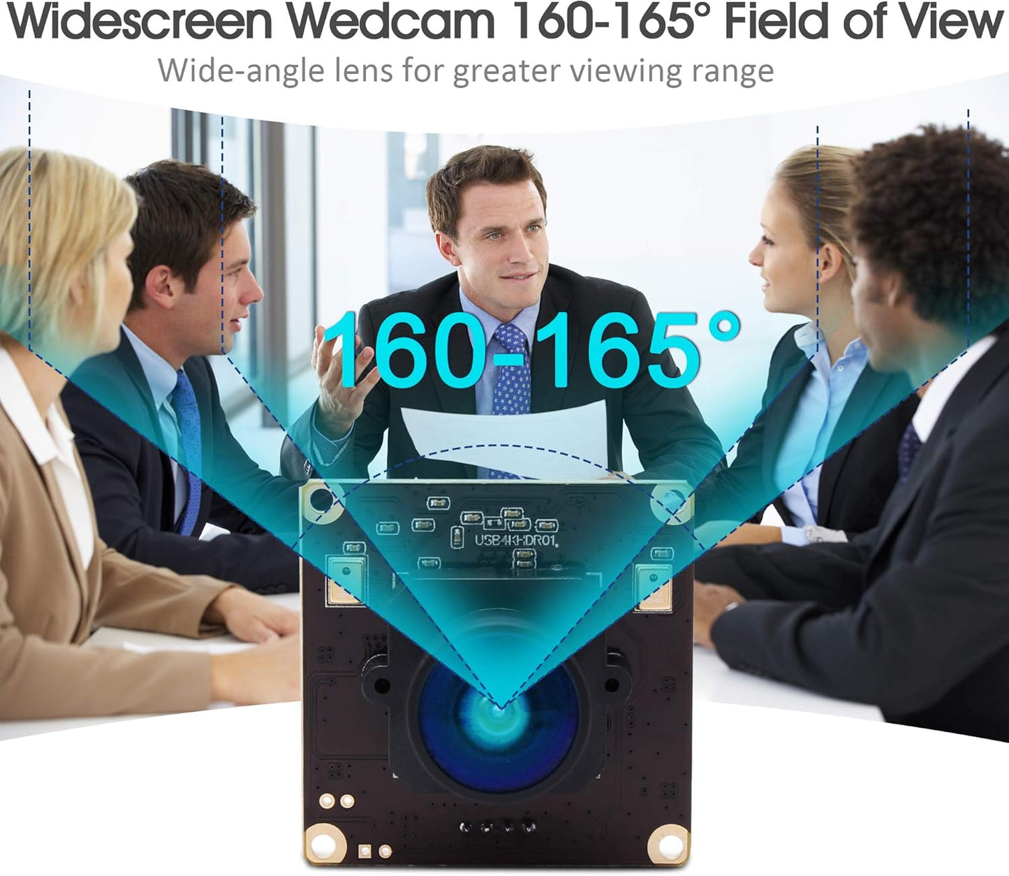 4K USB Camera Module Wide Angle with Microphone 170Degree Fisheye Lens Audio Video Webcam Board for Computer Mini UVC USB2.0 PC Camera Industrial USB with Camera IMX317 Lightburn Camera