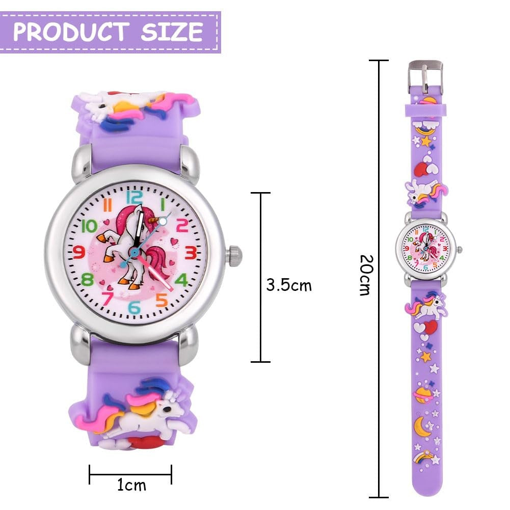 Kids Watch, 3D Cartoon Toddler Watches, Analog Quartz Watches for Girls Boys