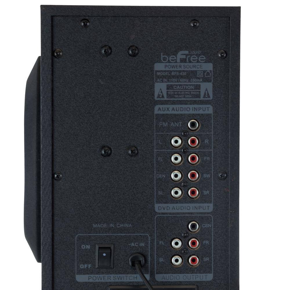 5.1-Channel Surround Sound Bluetooth Speaker System in Black