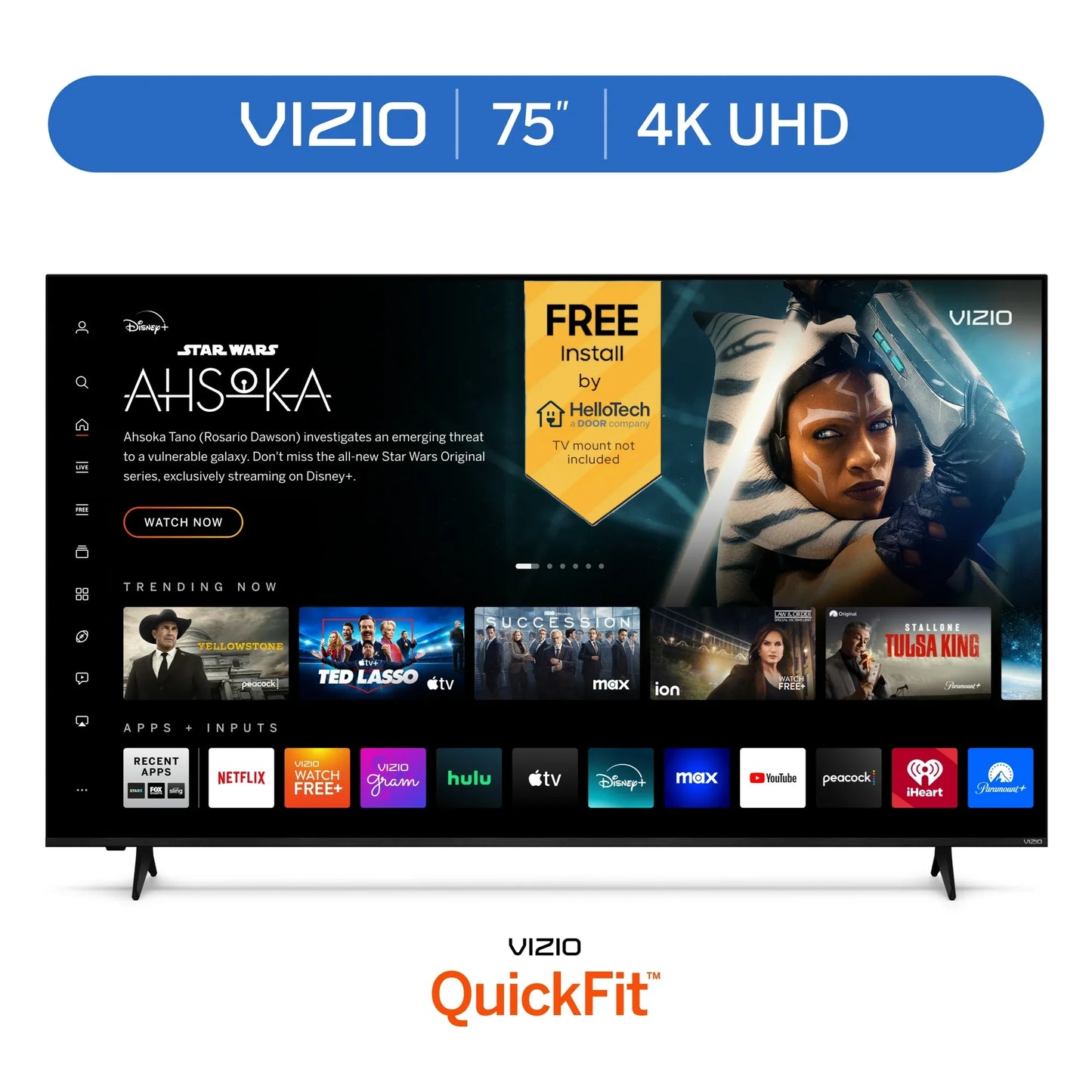 75” Class 4K UHD LED HDR Smart TV (New) V4K75M-08
