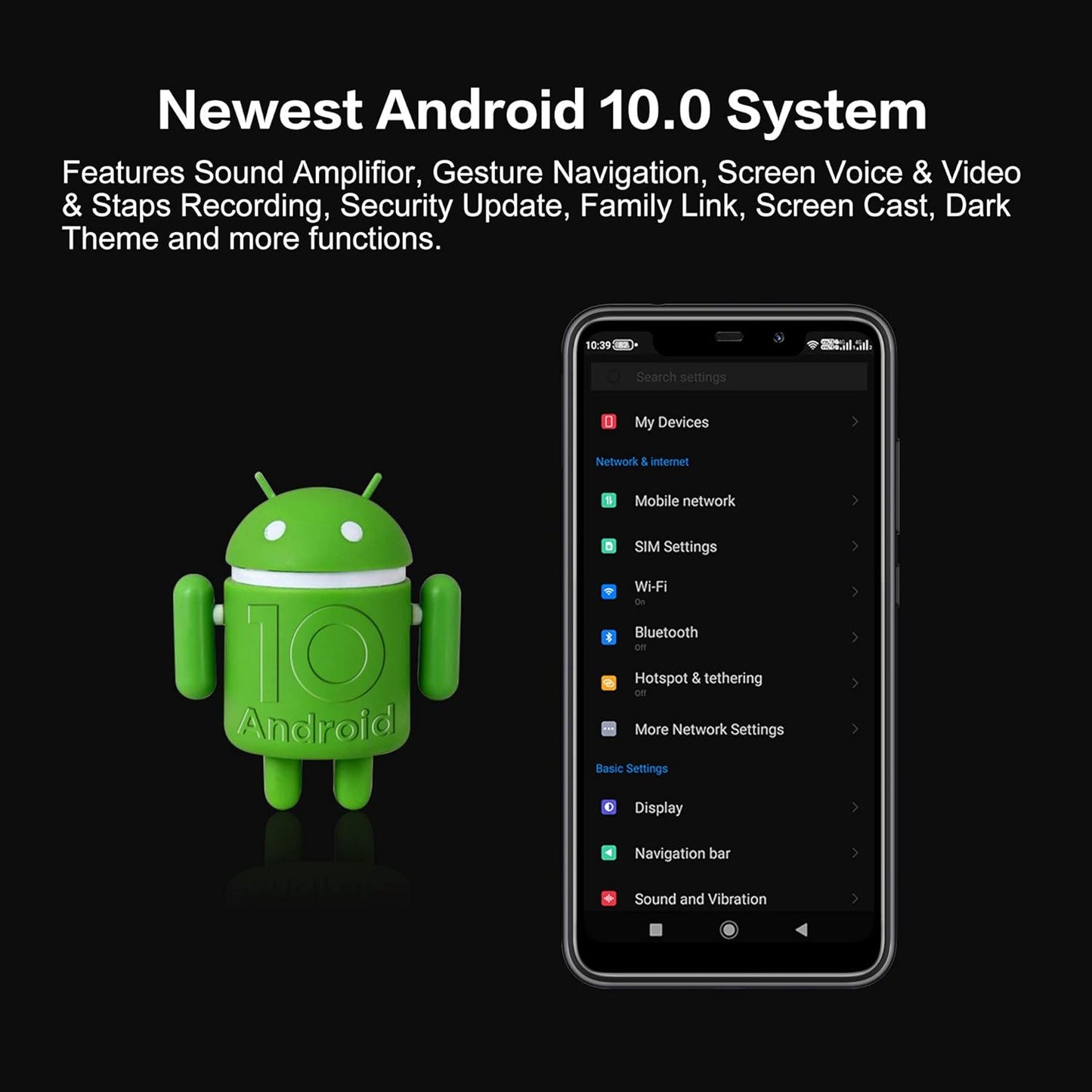 C22 Unlocked Smartphones (2021 New) 128GB/4GB Android 10 Unlocked Cell Phones with Dual Sim 256GB Expandable 5.86'' 4000Mah Face ID + Fingerprint GSM 4G LTE International Phones