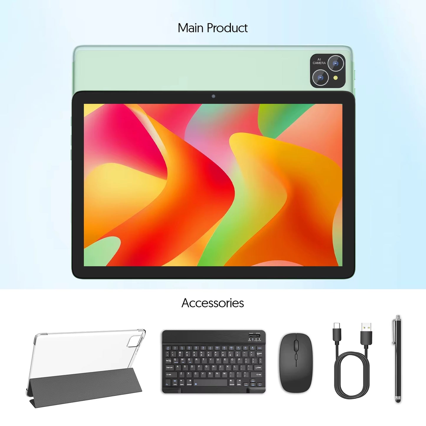 Android Tablet 10.1 Inches, 8(4+4)GB+128GB, Octa-Core Processor, 8000 Mah Large Capacity Battery