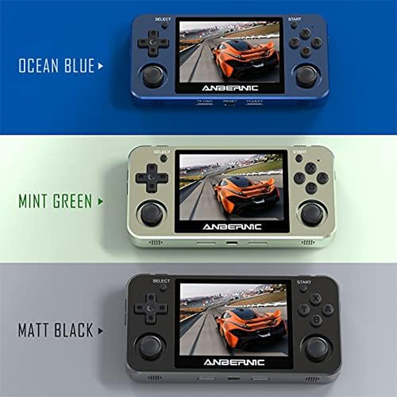 RG351M Retro Game Console,Wifi Built-In Online Sparring, Handheld Game Console with 64G TF Card 2500 Classic Games, Portable Game Console 3.5 Inch IPS Screen Happy Time with Kids (Gray)