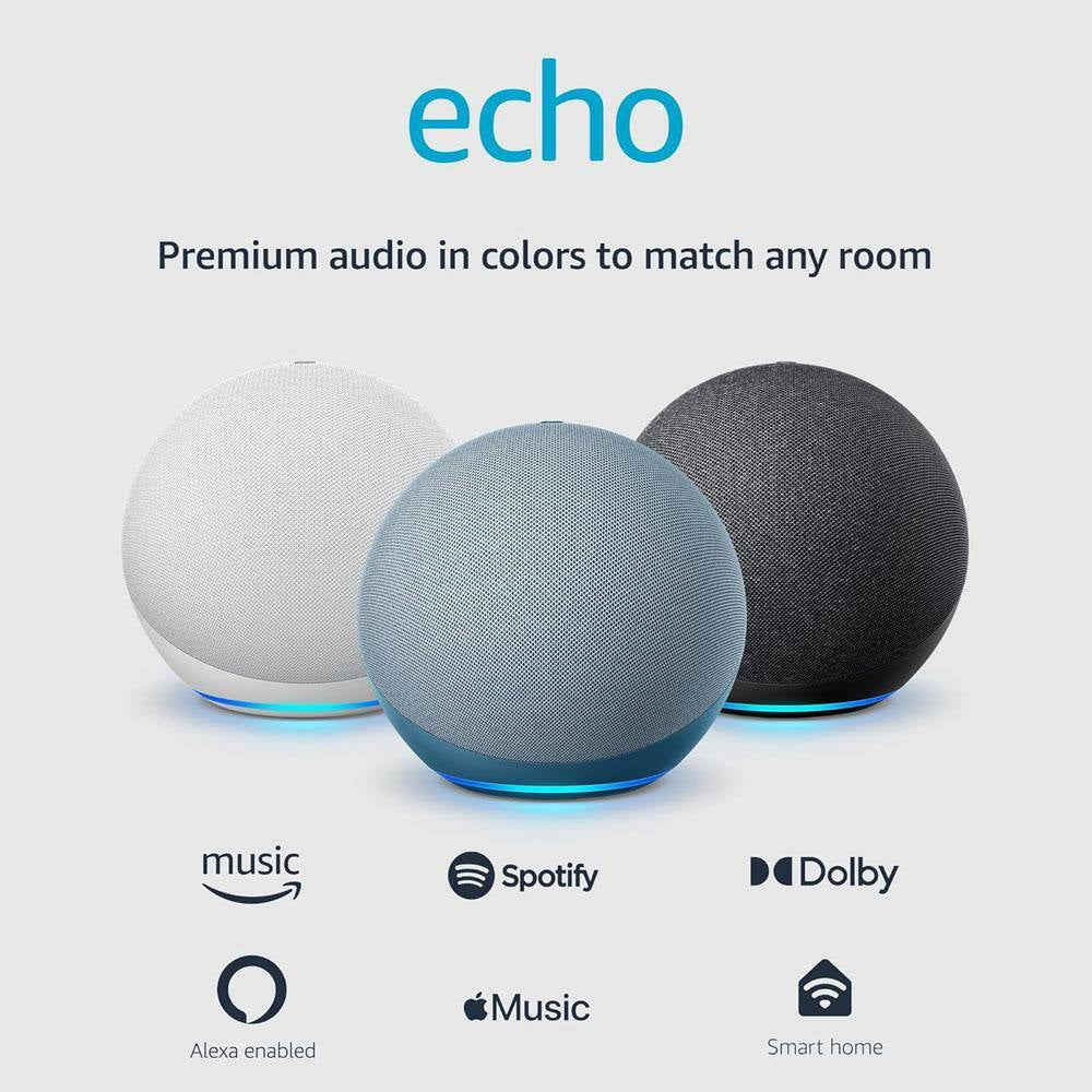 Echo (4Th Gen) with Premium Sound, Smart Home Hub, and Alexa - Twilight Blue