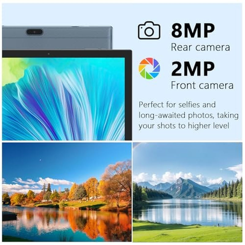 2 in 1 Tablet 10 Inch Android 14 OS Tableta, Tablets with Keyboard, Mouse,