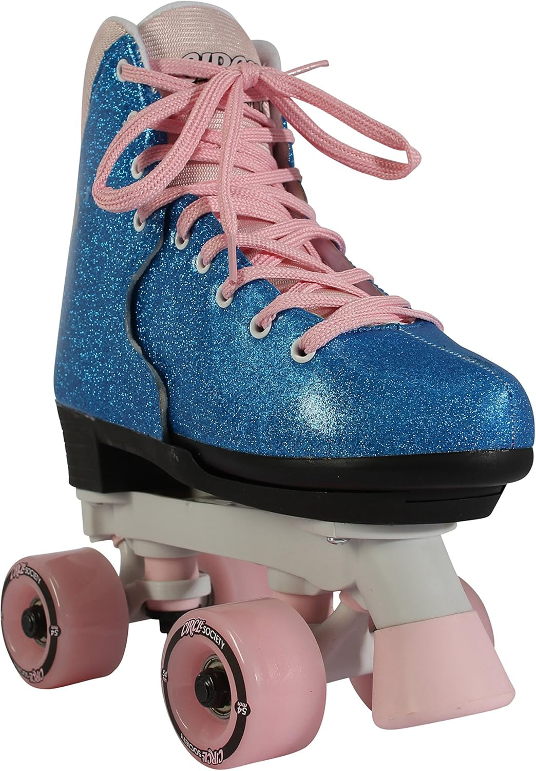 Adjustable Kids Roller Skates, Sizes 12-3 & 3-7 US, Indoor & Outdoor Roller Skates, Comfortable Lace-Up Design for Beginners, Fun Gift for Girls, Toddler Quad Skates for Youth & Teens