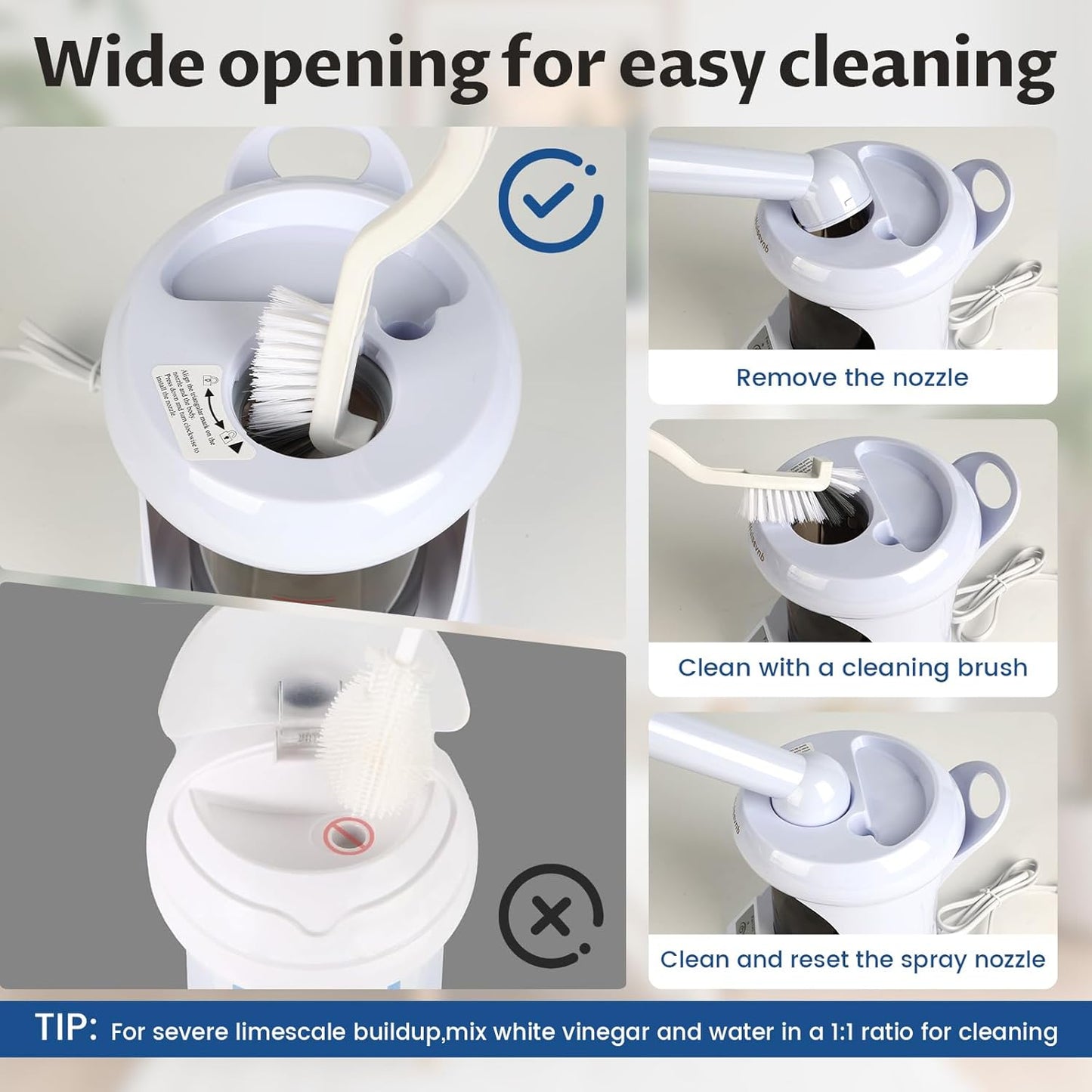 Hair Steamer,2 in 1 Hair and Facial Steamer with Extendable Arm, Portable Tabletop Steamer, Suitable for Home and Salon Personal Care