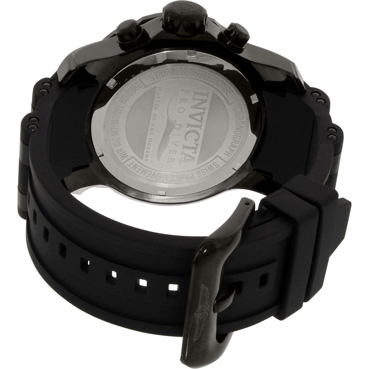 6986 Men’S Pro Diver Silicone Watch - Black