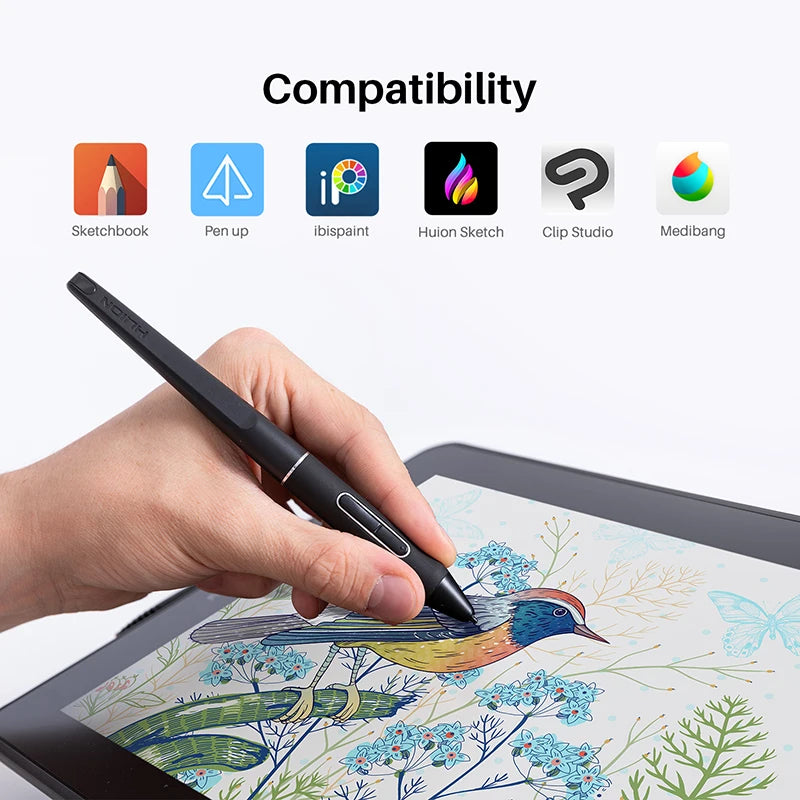 Kamvas 13 Graphics Tablet Monitor AG Glass Pen Display Drawing Screen 8192 Battery-Free Stylus for Android Windows Macos