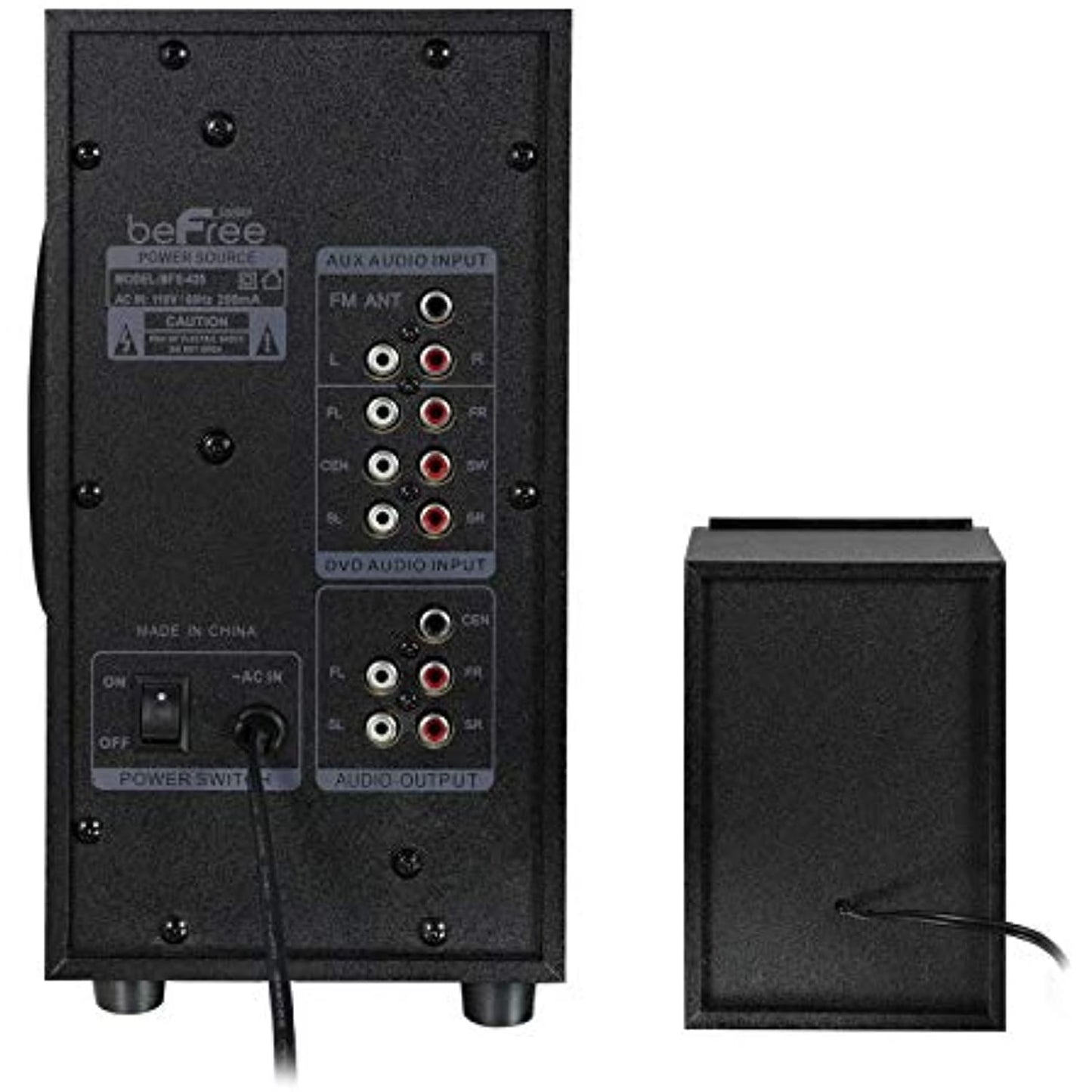 5.1 Channel Surround Sound Bluetooth Speaker System in Black - Reconditioned