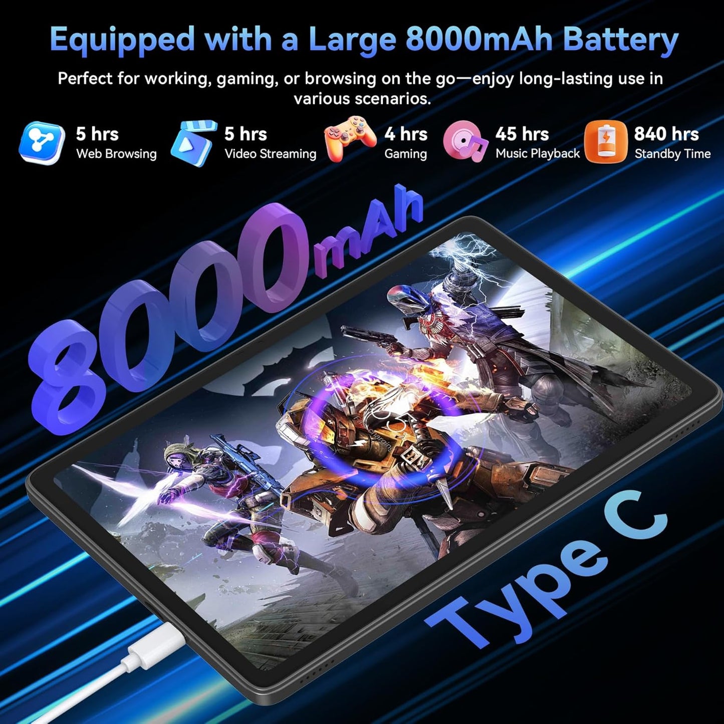 Tablet, 11 Inch Android 16 Tablets with Keyboard Gemini AI 3.5, 24GB+128GB