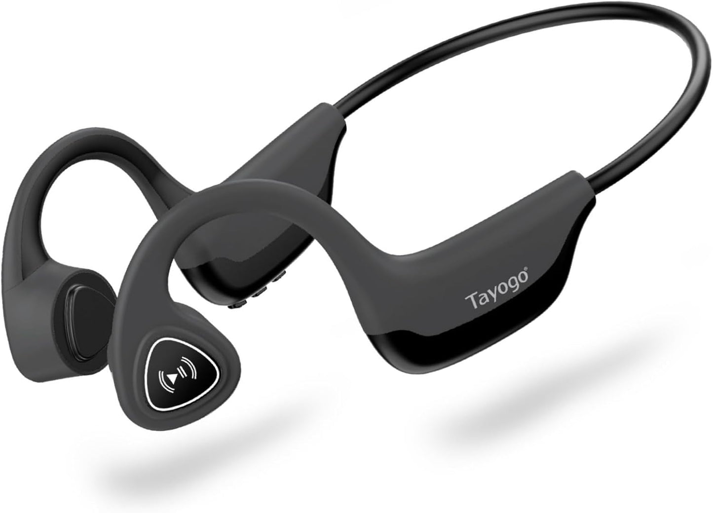 Bone Conduction Headphones, Wireless Bluetooth Bone Conducting Earbuds, Open Ear Headset with Mic, for Running, Cycling, Yoga (Gray)