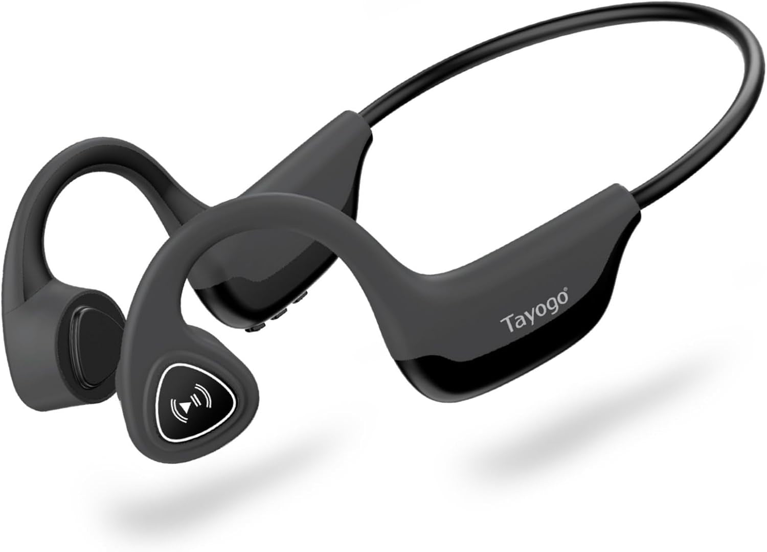 Bone Conduction Headphones, Wireless Bluetooth Bone Conducting Earbuds, Open Ear Headset with Mic, for Running, Cycling, Yoga (Gray)