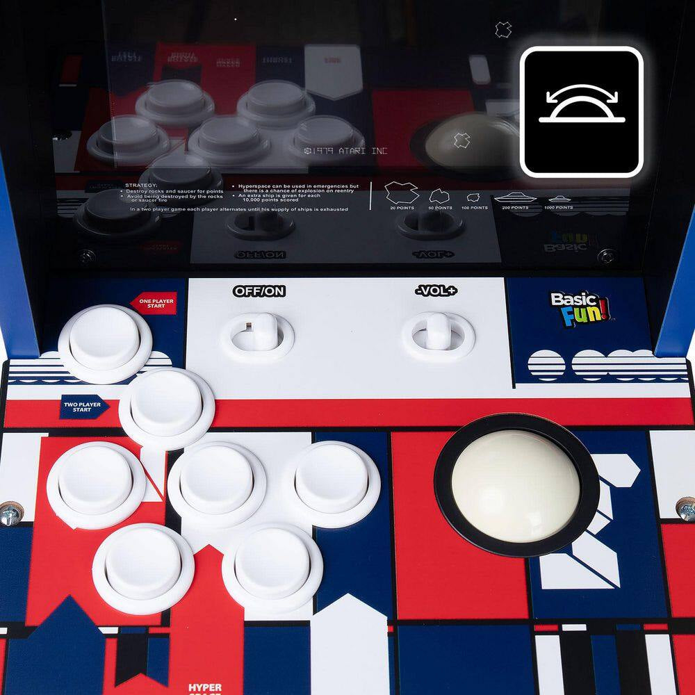 Atari Asteroids Counter Series Arcade Game with 8 In. Screen