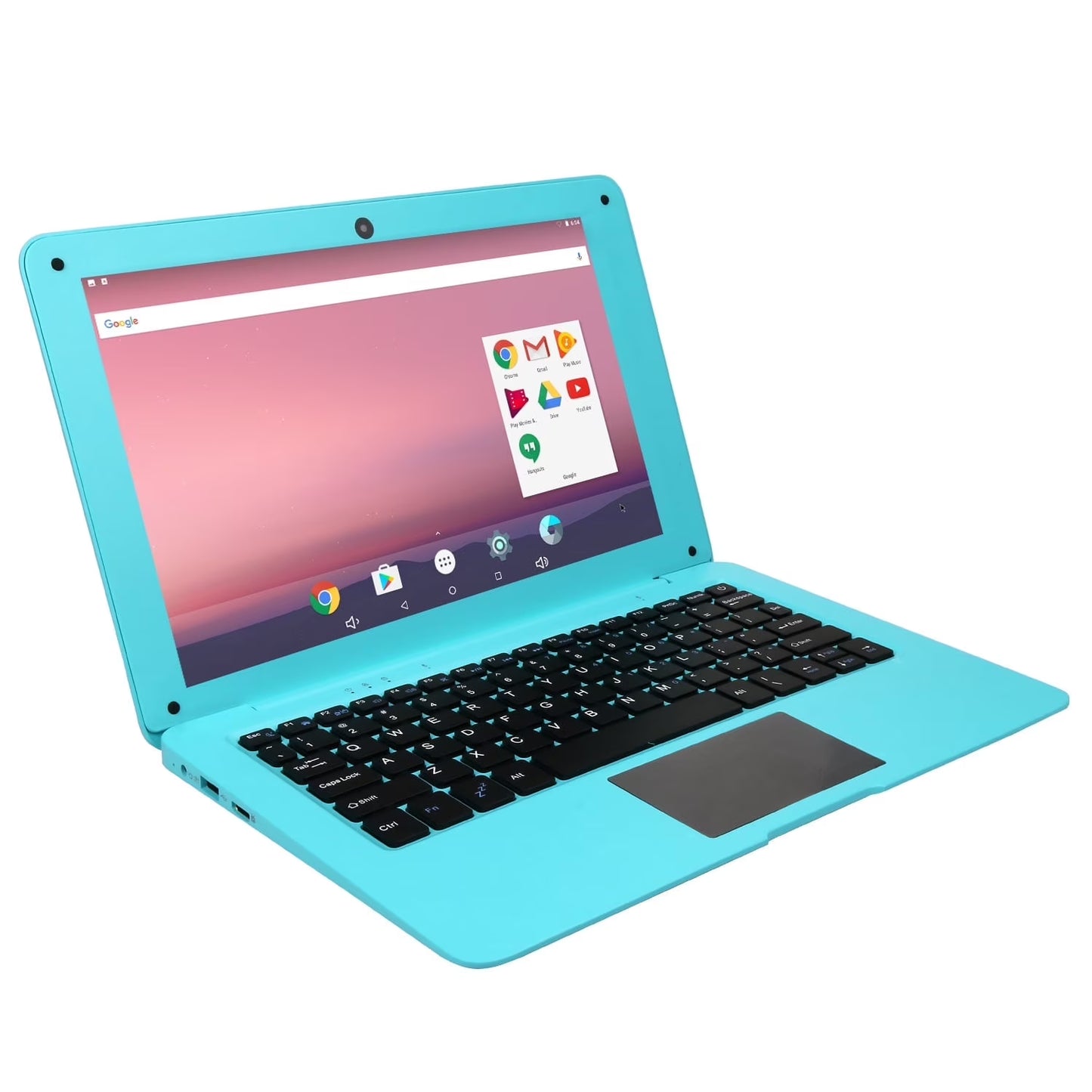 T&C Laptop Computer-10.1" Inch Kids Laptop Powered by Android 7.1.1 OS, 2Gb Ram +32Gb, Bluetooth, Wi-Fi- Blue