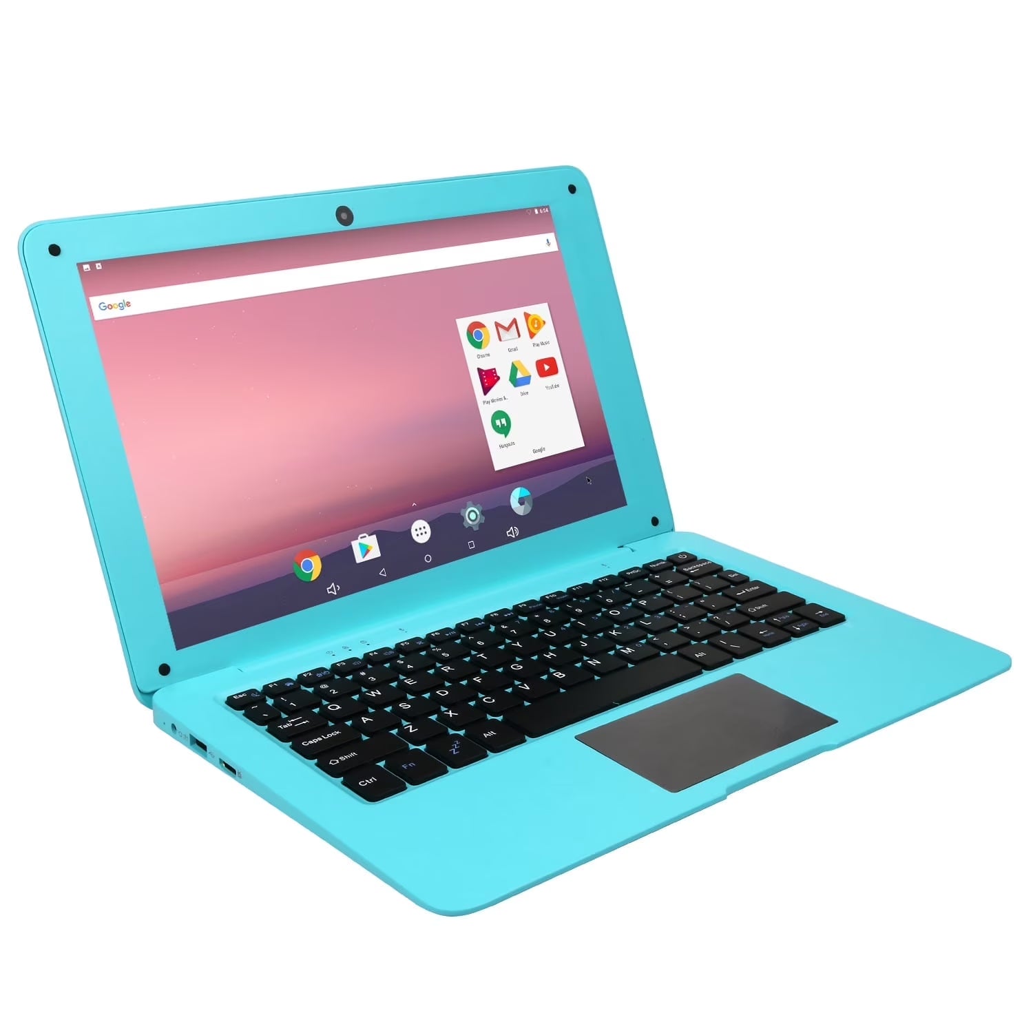 T&C Laptop Computer-10.1" Inch Kids Laptop Powered by Android 7.1.1 OS, 2Gb Ram +32Gb, Bluetooth, Wi-Fi- Blue