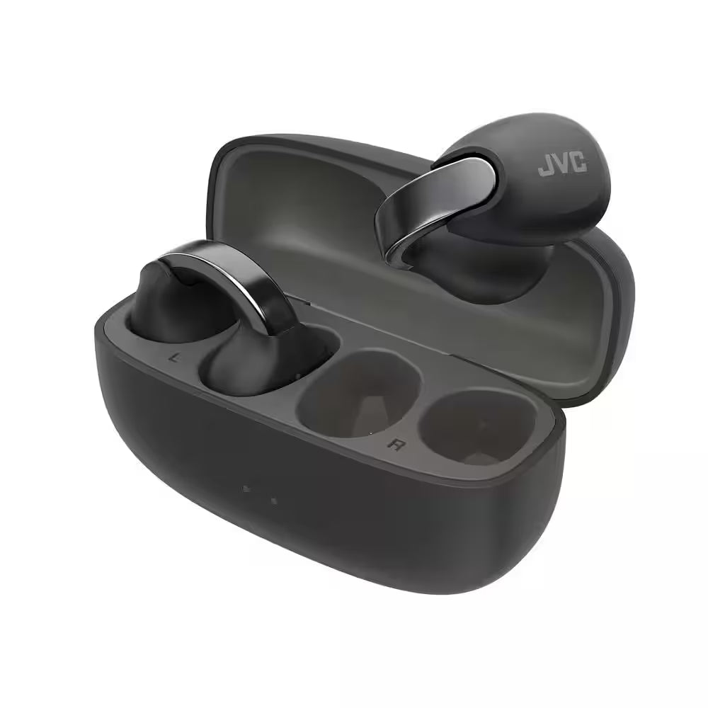 Nearphone Black Wireless Bluetooth Open-Earcuff over the Ear Earbuds