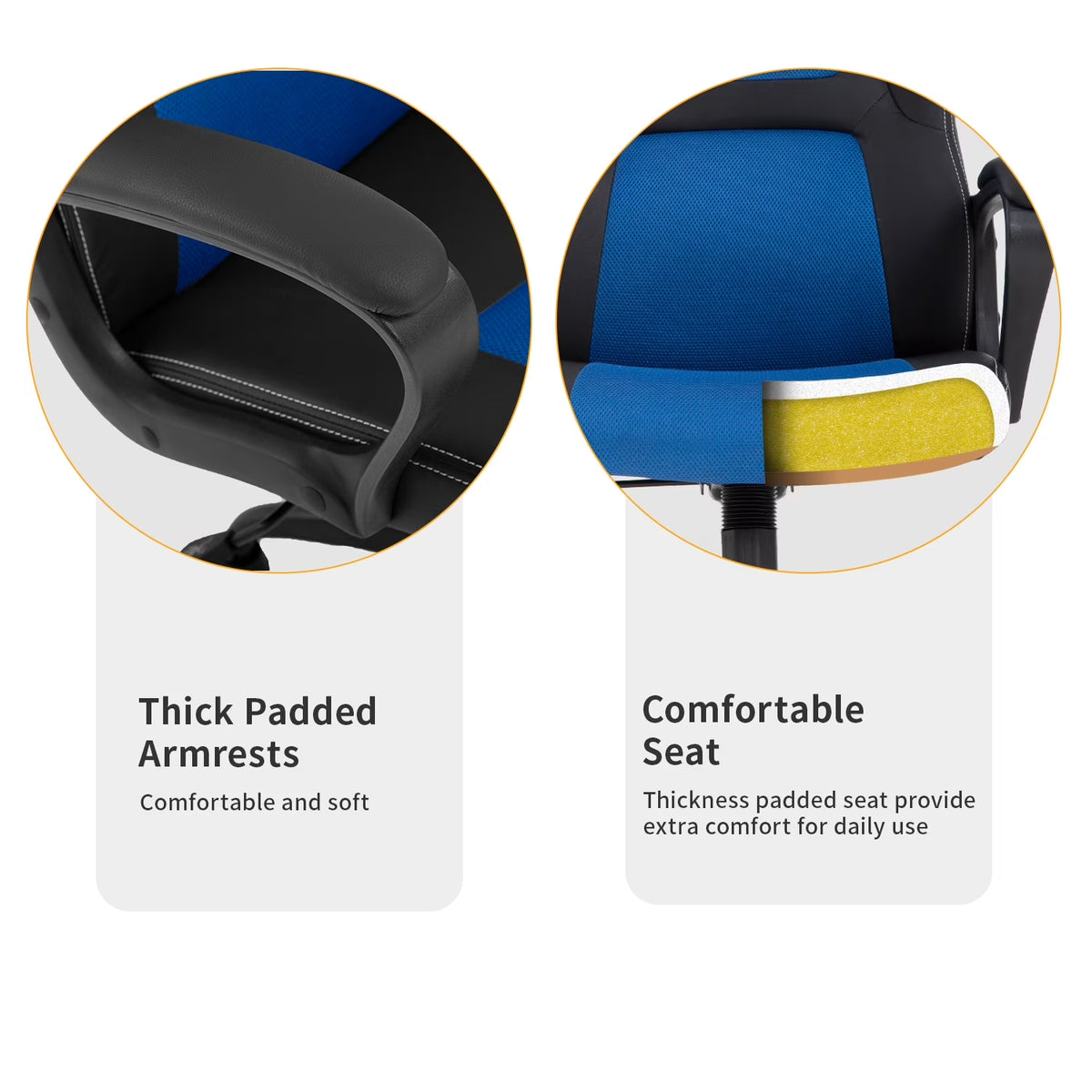 Ergonomic Adults Leather Racing Gaming Chairs with Wheels, IND