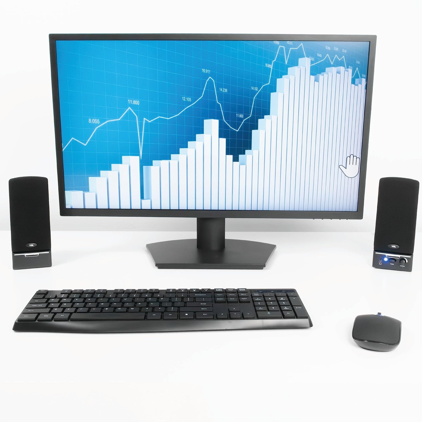 CA-2014 Computer Speakers, Full Stereo Sound, Convenient Controls, Easy Setup