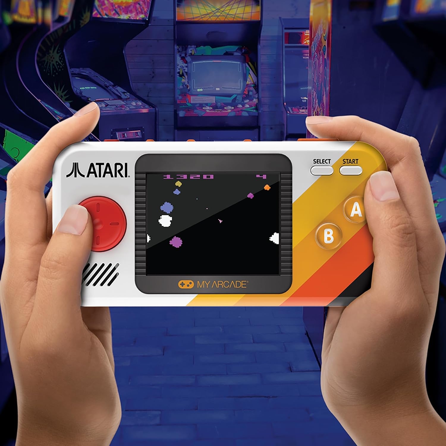 Atari Pocket Player Bundle: Portable Video Game Console with 100 Games, Travel Case and Screen Protector Included