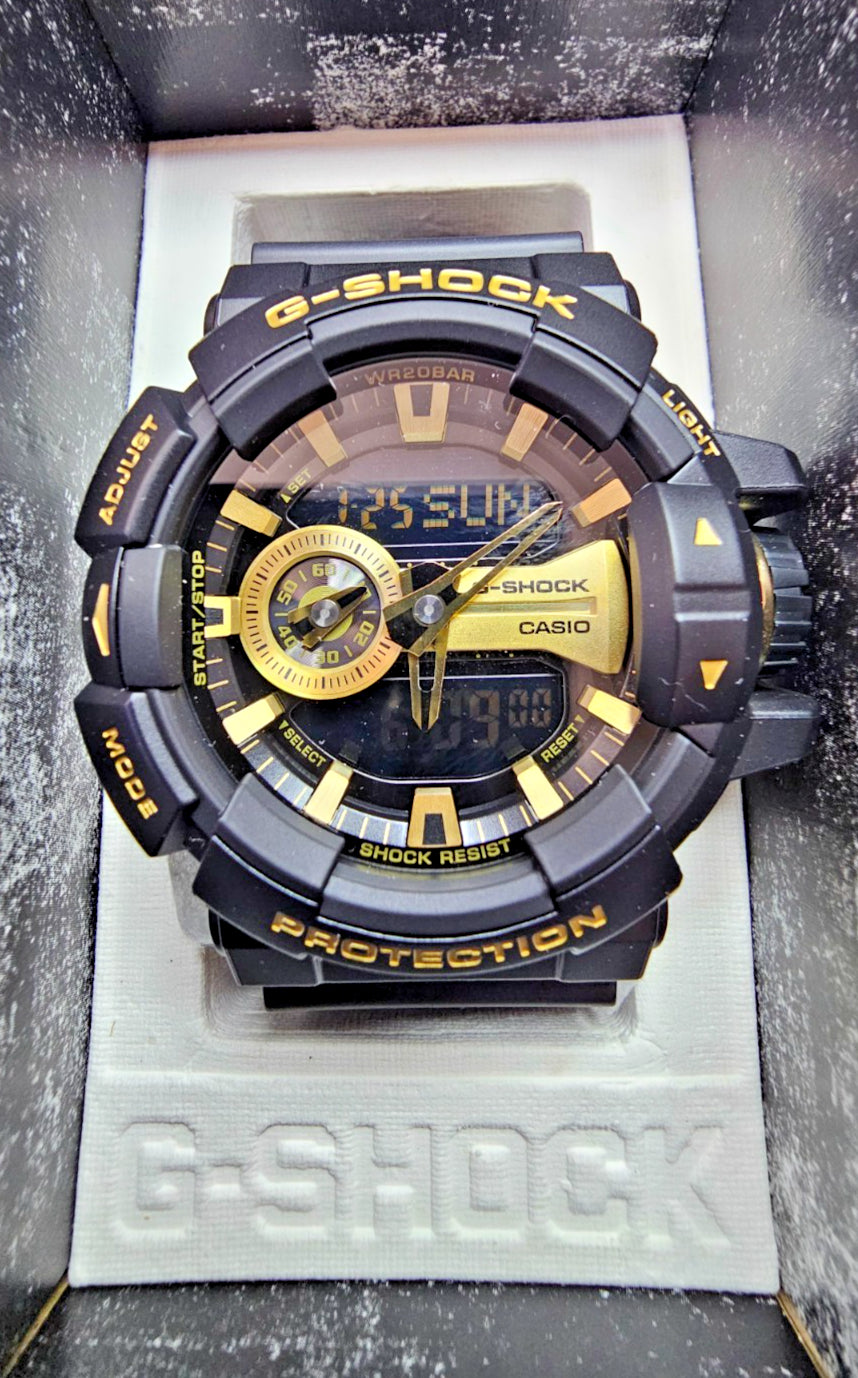 CASIO: G-SHOCK GA-400GB-1A9 - Men'S Watch - Ana Digi - Gold Black - Wrist Watch