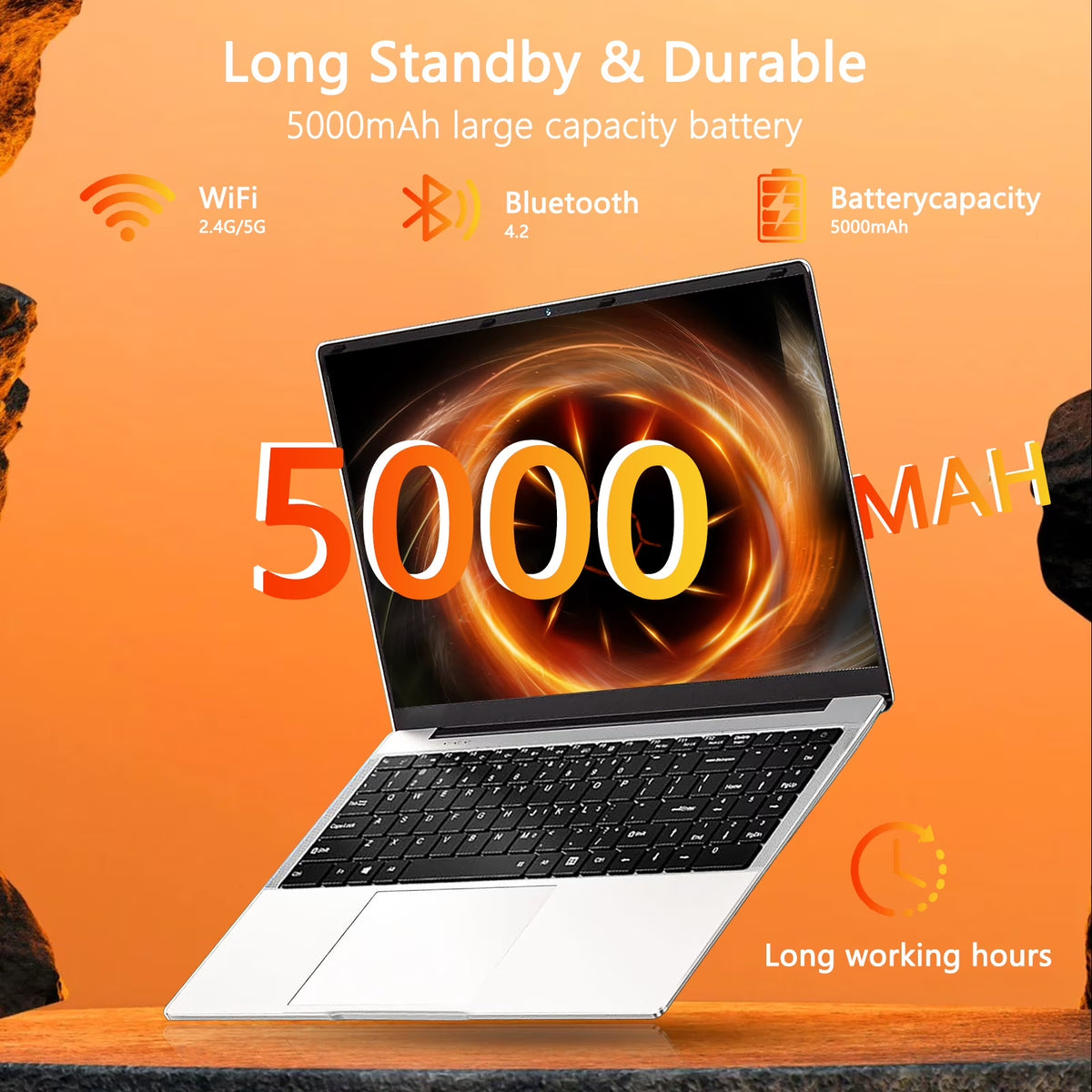 14.1" Laptop Computer, 6GB RAM 128GB SSD, Intel N3450 , HD Display, Windows 11 , Wifi5 BT5.0, Laptop for Business, Student, Office