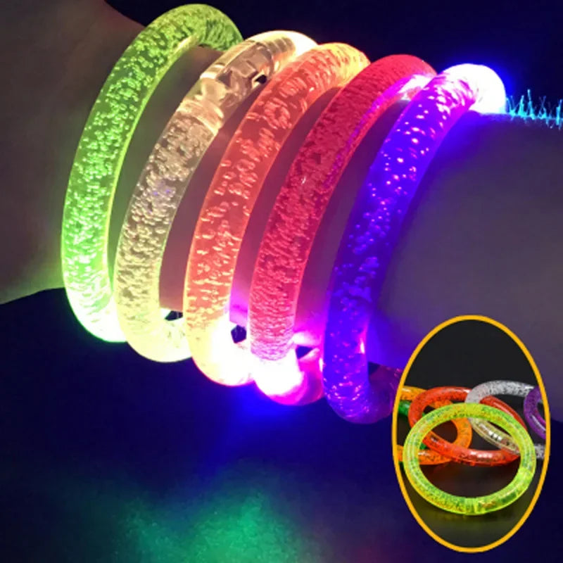 100PCS Halloween Luminous Bracelets Bubble Glow-In-The-Dark Bracelets Party Music Festival Atmosphere Gifts Party Party Supplies