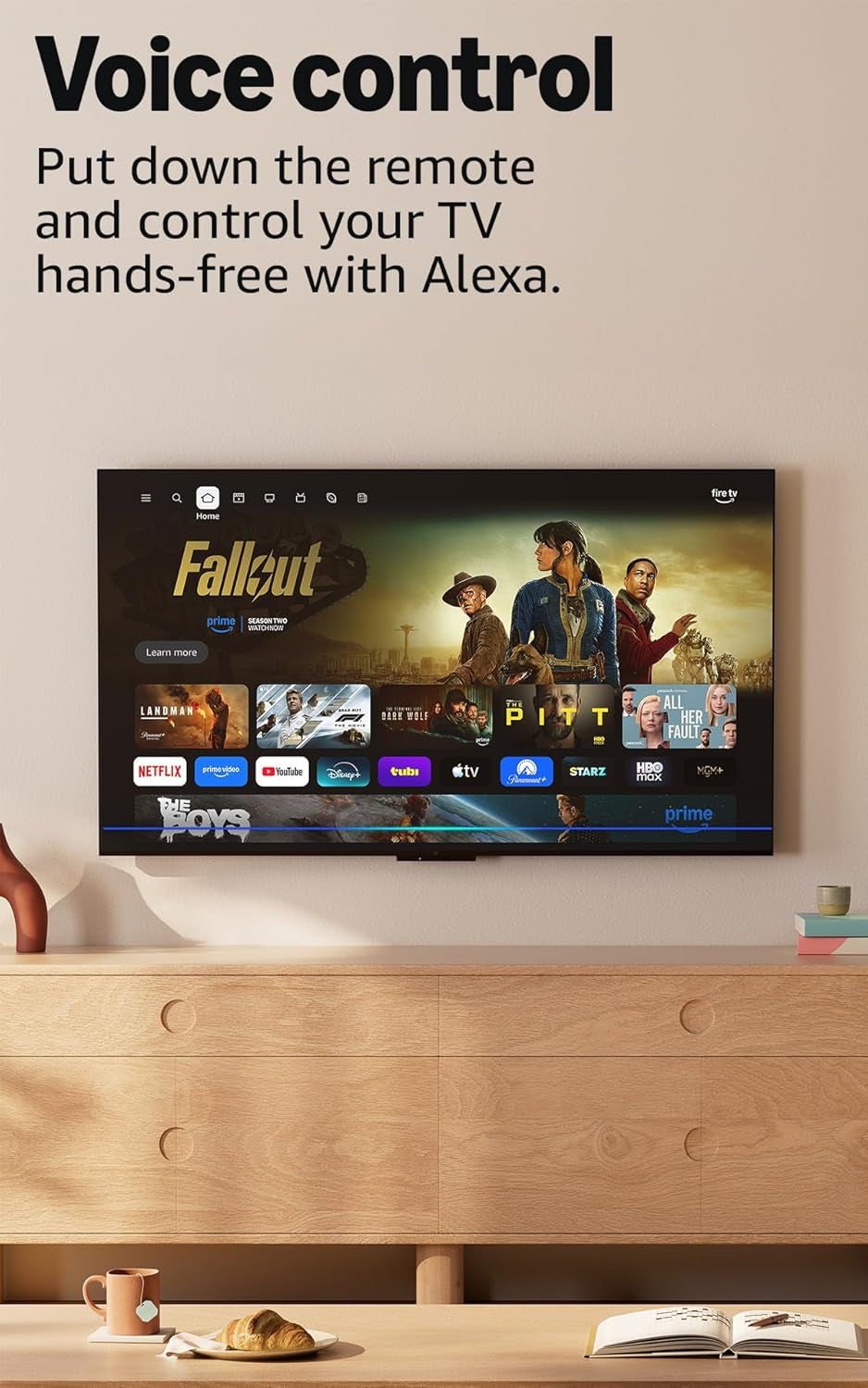 Ember 50" QLED Series with Fire TV (Newest Model), 4K Ultra HD Smart TV, HDR10+, Dolby Vision, Dolby Audio, Quad-Core Processor, Find Shows Faster with Alexa+