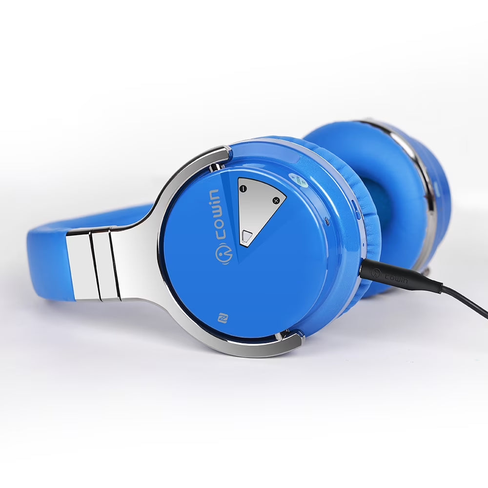 Bluetooth Noise-Canceling Over-Ear Headphones, Blue