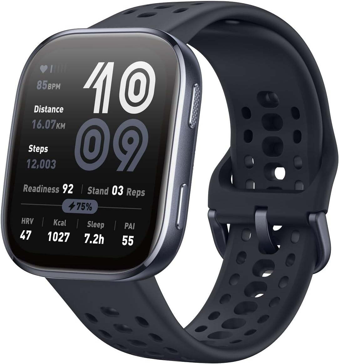 Bip 6 Smart Watch 46Mm, 14 Day Battery, 1.97" AMOLED Display, GPS & Free Maps, AI, Bluetooth Call & Text, Health, Fitness & Sleep Tracker, 140+ Workout Modes, 5 ATM Water-Resistance, Black