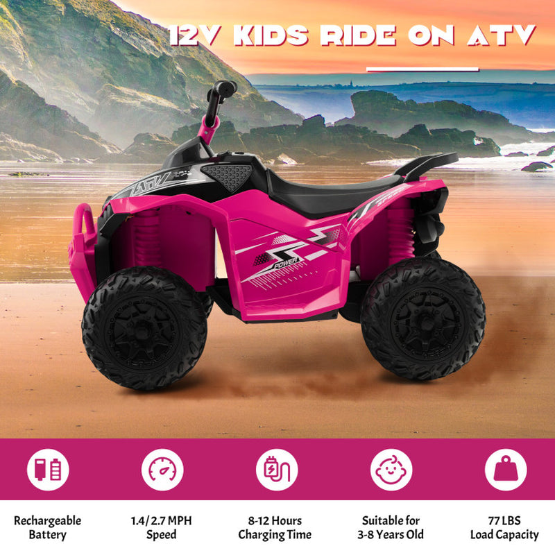 12V Kids Ride on ATV with High/Low Speed and Comfortable Seat