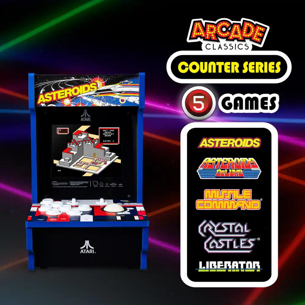 Atari Asteroids Counter Series Arcade Game with 8 In. Screen