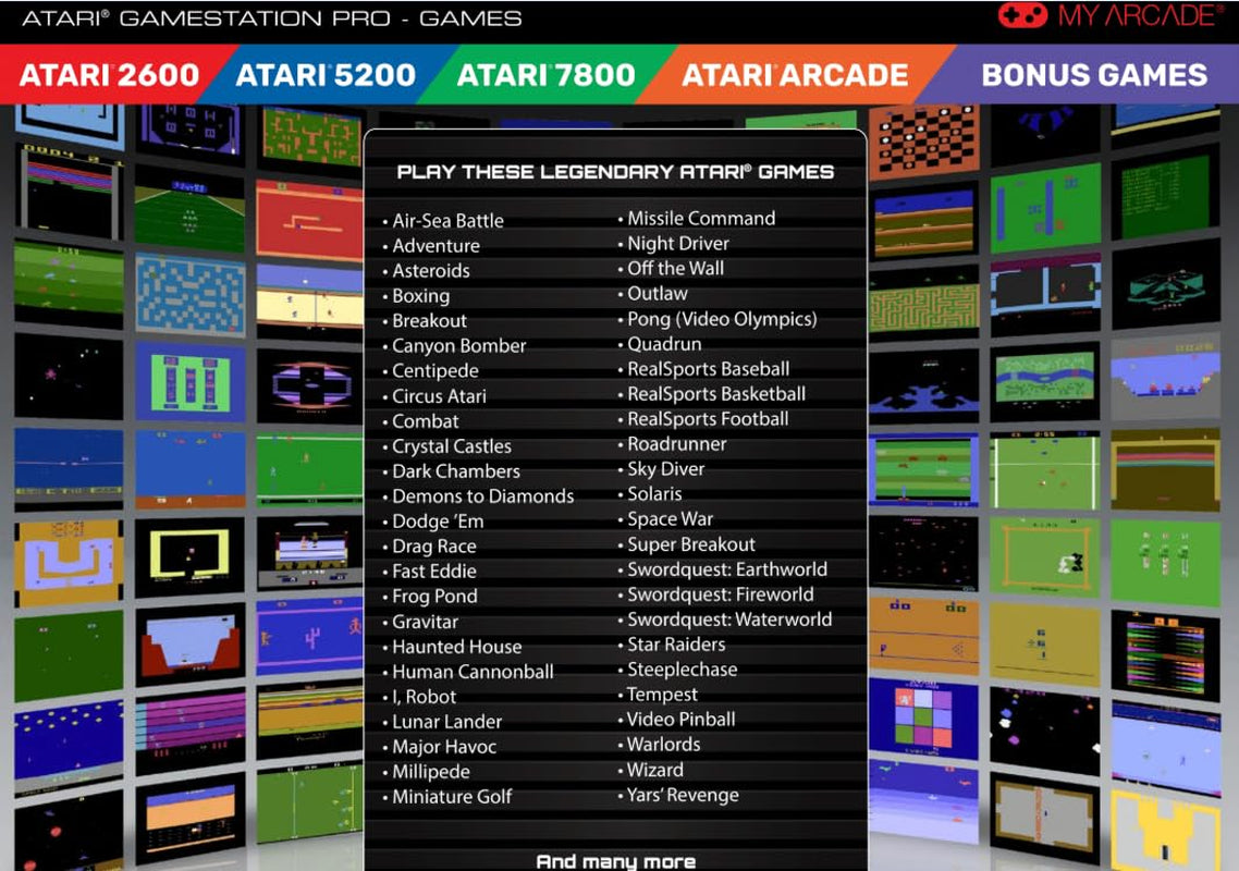 Atari Game Station Pro: Retro Video Game Console with 200+ Games, Wireless Joysticks, RGB LED Lights