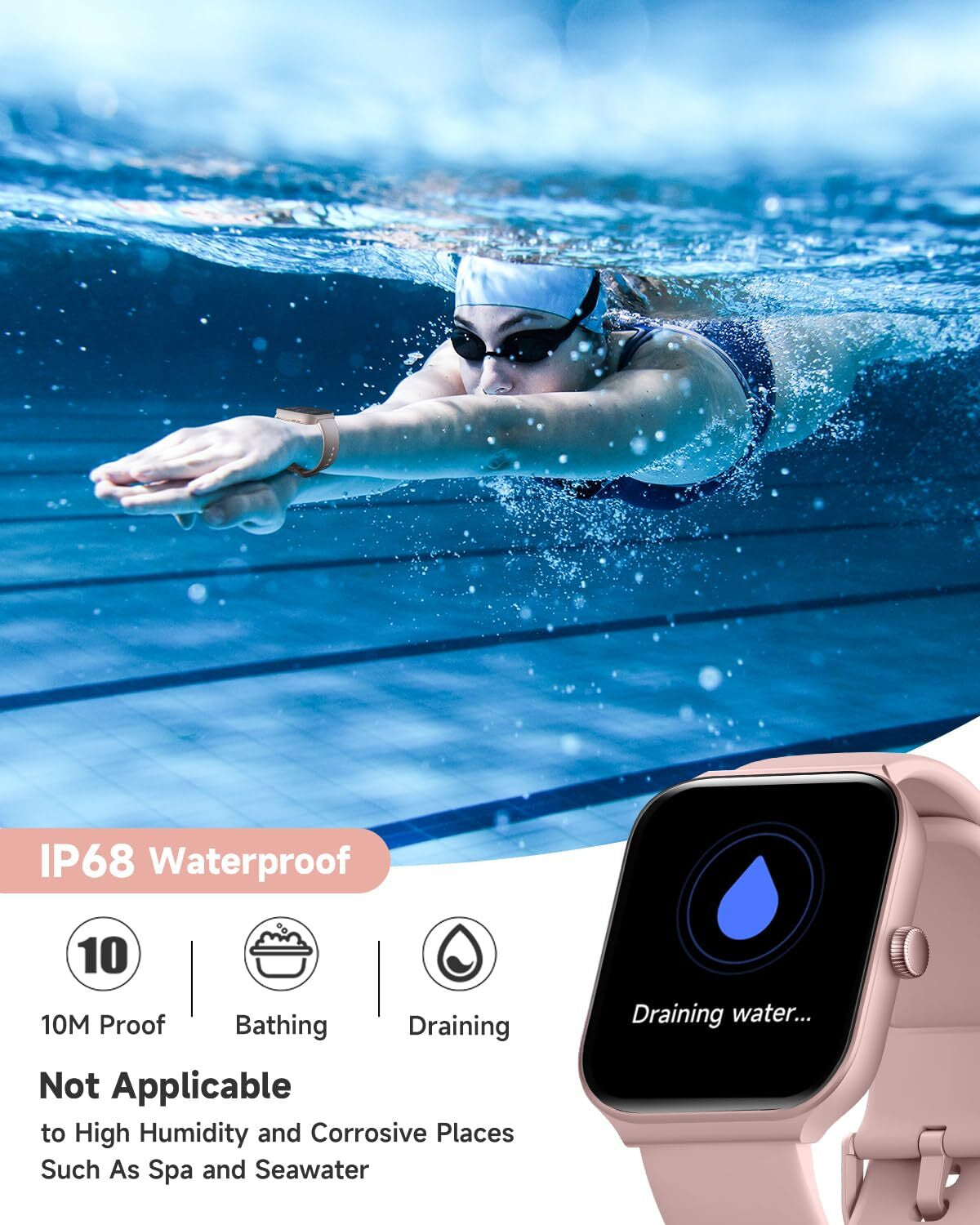 2025 Smart Watch for Men/Women, Waterproof Smartwatch Bluetooth Iphone Android