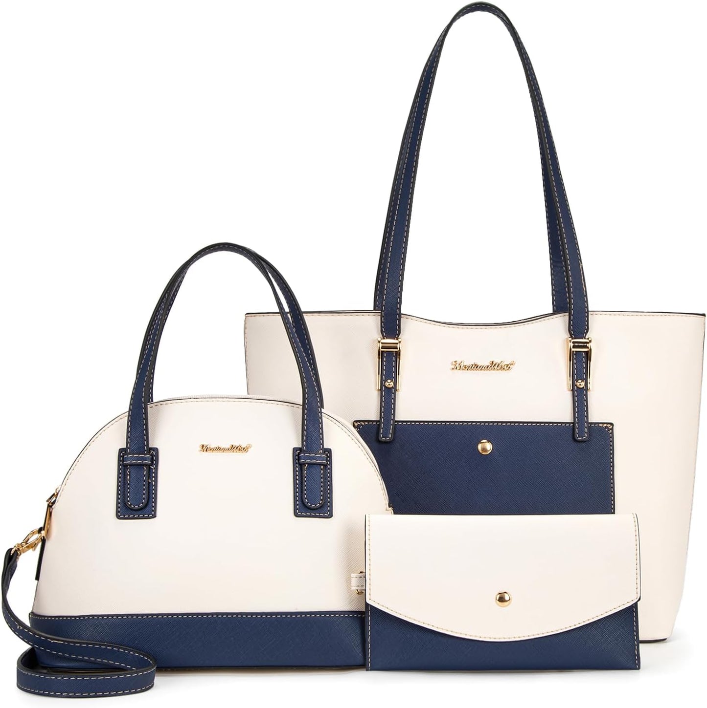 3PCS Purses for Women Tote Bag and Wallet Set Shoulder Satchel Handbags