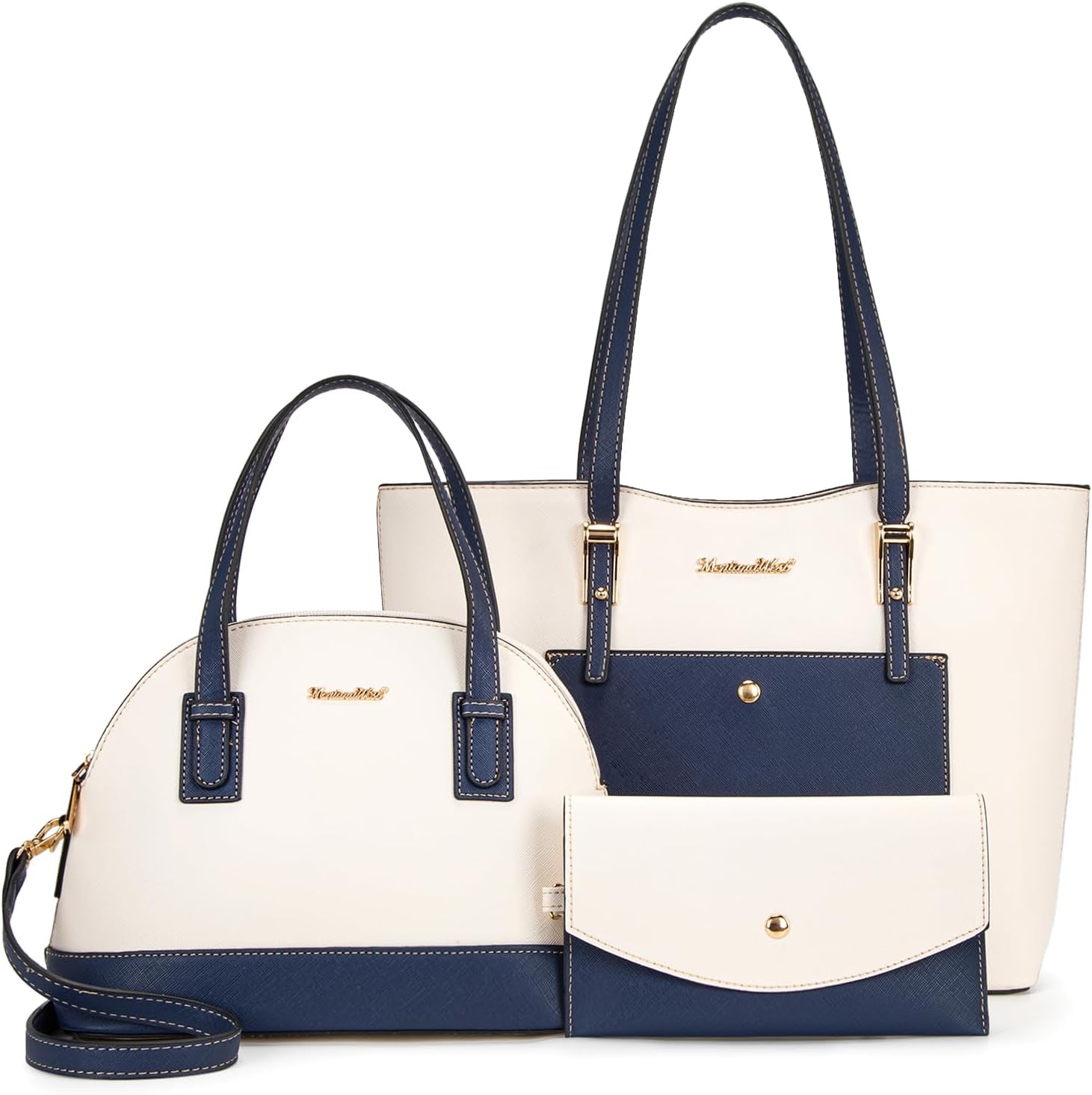 3PCS Purses for Women Tote Bag and Wallet Set Shoulder Satchel Handbags
