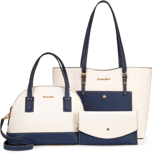 3PCS Purses for Women Tote Bag and Wallet Set Shoulder Satchel Handbags