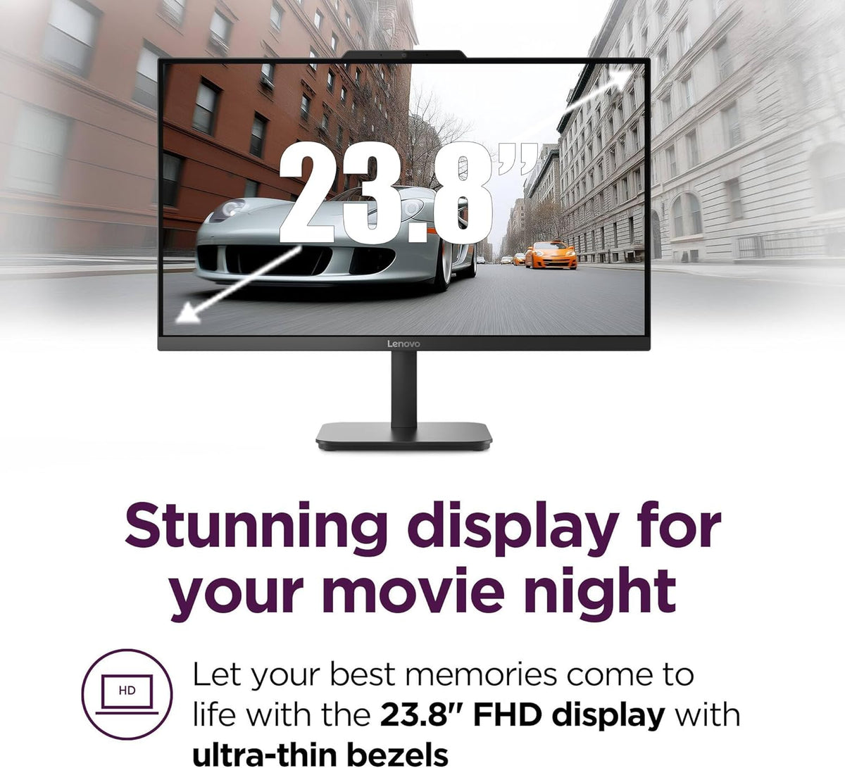 AIO 24" FHD All-In-One Desktop Computer, Lifetime Office 365 for Web, Intel 4-Core Processor, 32GB DDR4 RAM, 1TB Pcie SSD, Wifi 6, Bluetooth 5.2, HDMI, Onyx Black, KB, Windows 11 Home