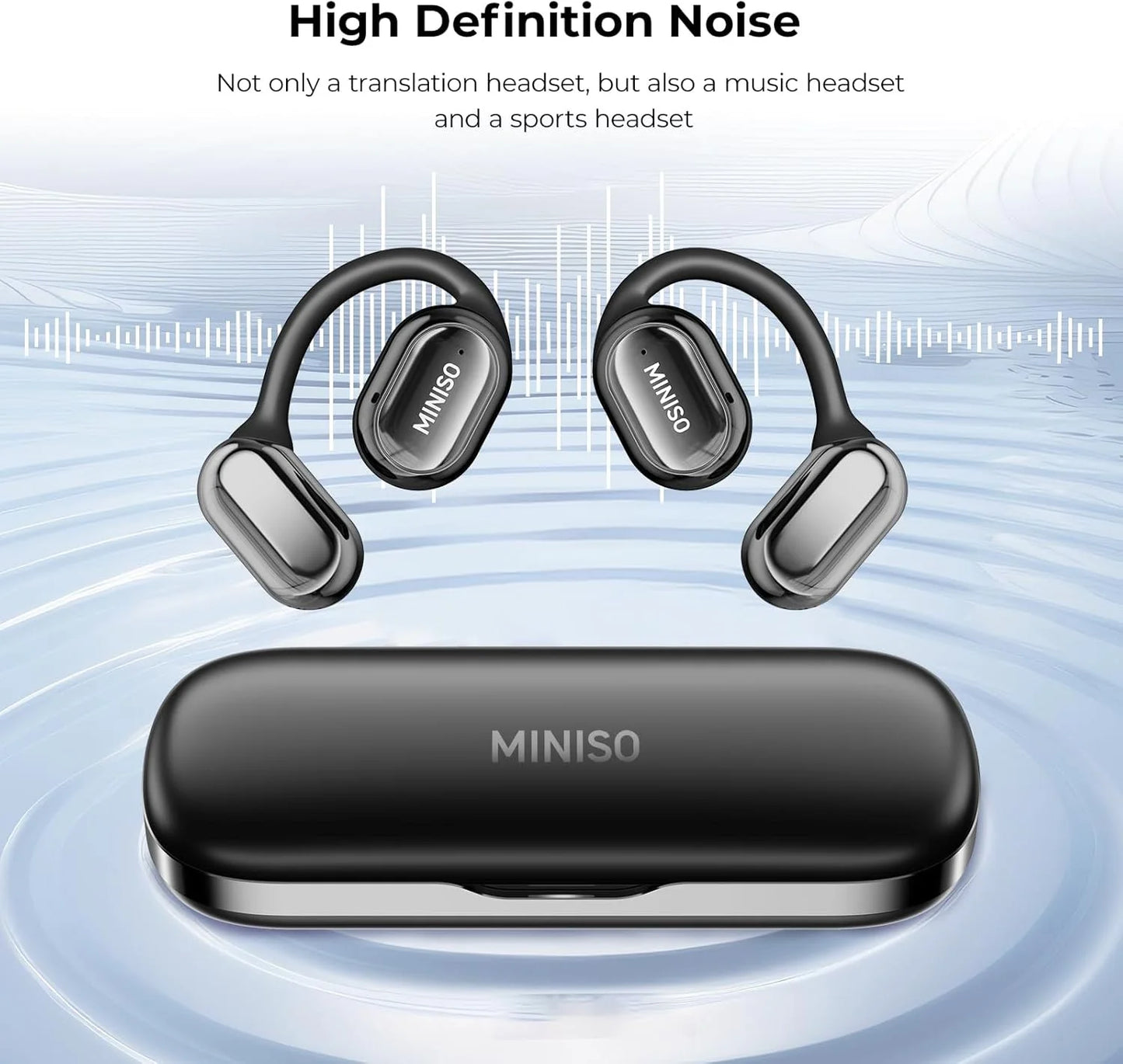 MS165 AI Translation Earbuds Real Time Translator Open Ear Earbuds 150 Languages Bluetooth 5.4
